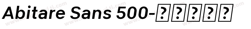 Abitare Sans 500字体转换